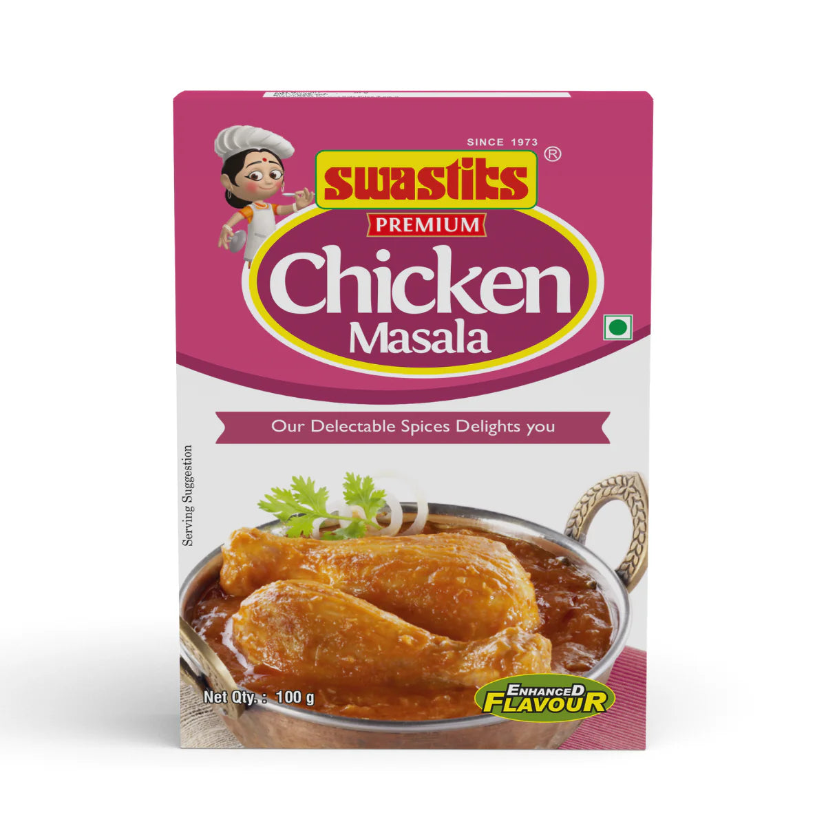 Swastik Chicken Masala Powder | Rich In Flavour | No Added Colours | Natural And Authentic (100 Gram)